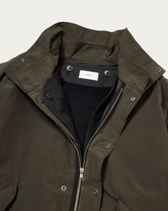 ATON Air Weather Short Mods Coat Charcoal Gray