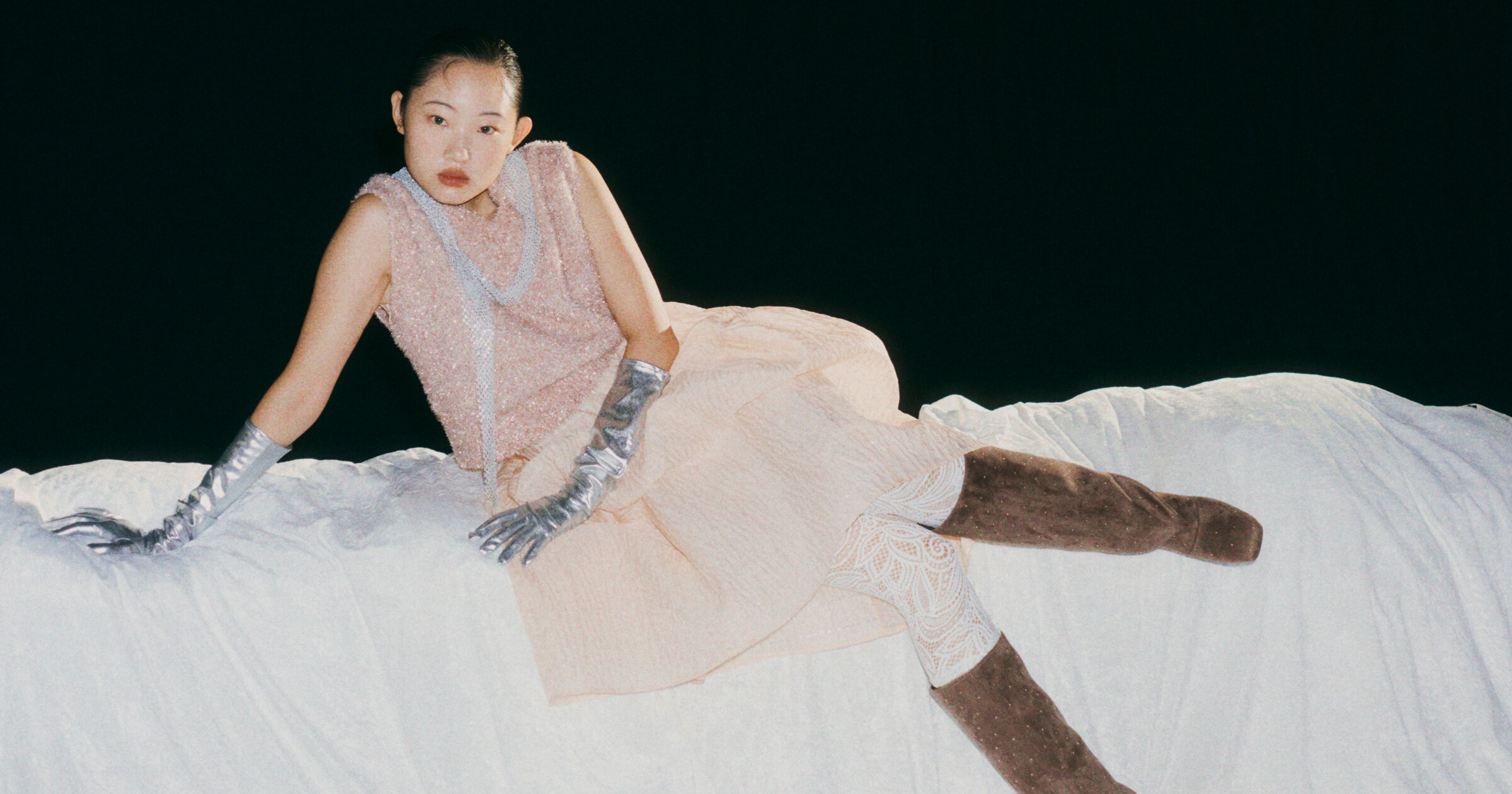 SHIPS any 2024秋冬ライトグレー スタジャン 超美品 ルックブック