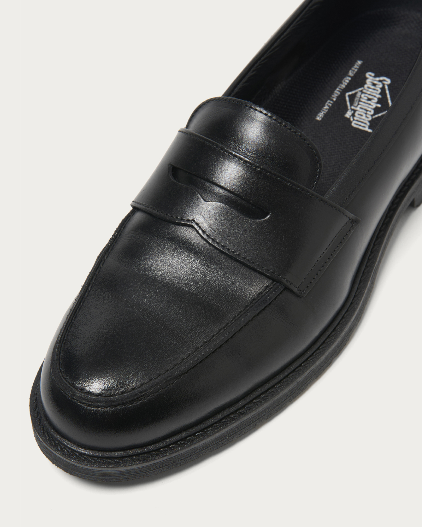 ご*)様 新品ユナイテッドアローズ22,990円ローファー本革25.0cmブラッ レザー コインローファー （フラットシューズ）｜UNITED ARROWS