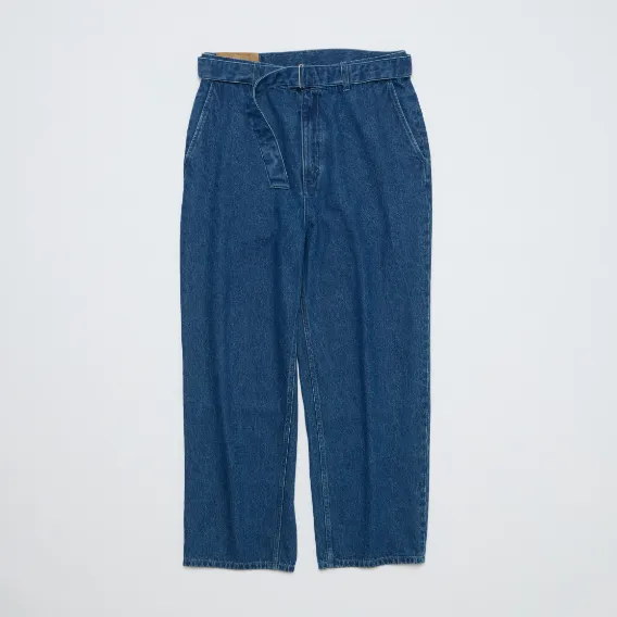 ベルテッドデニムパンツ