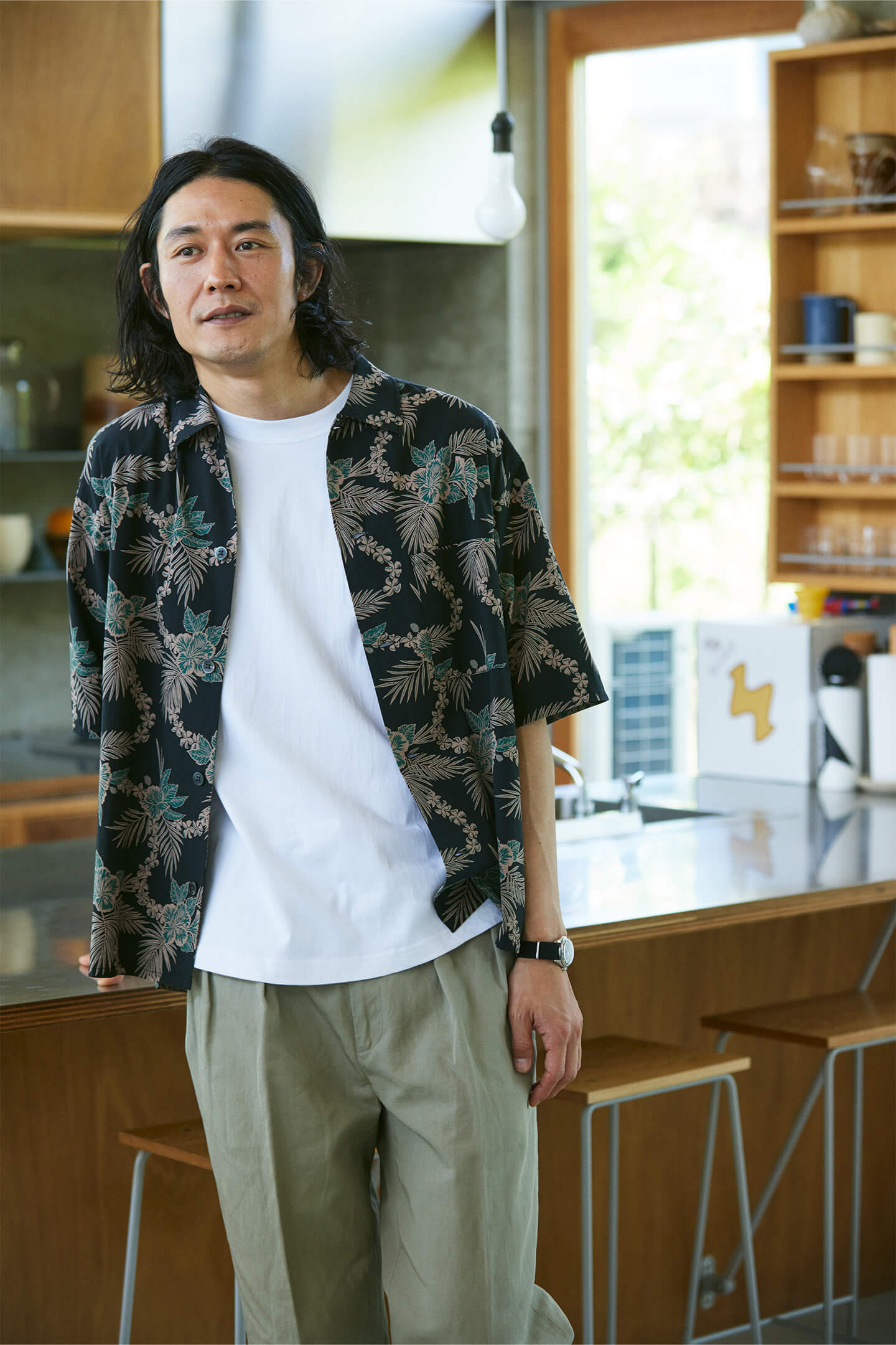 アロハシャツ コーデ