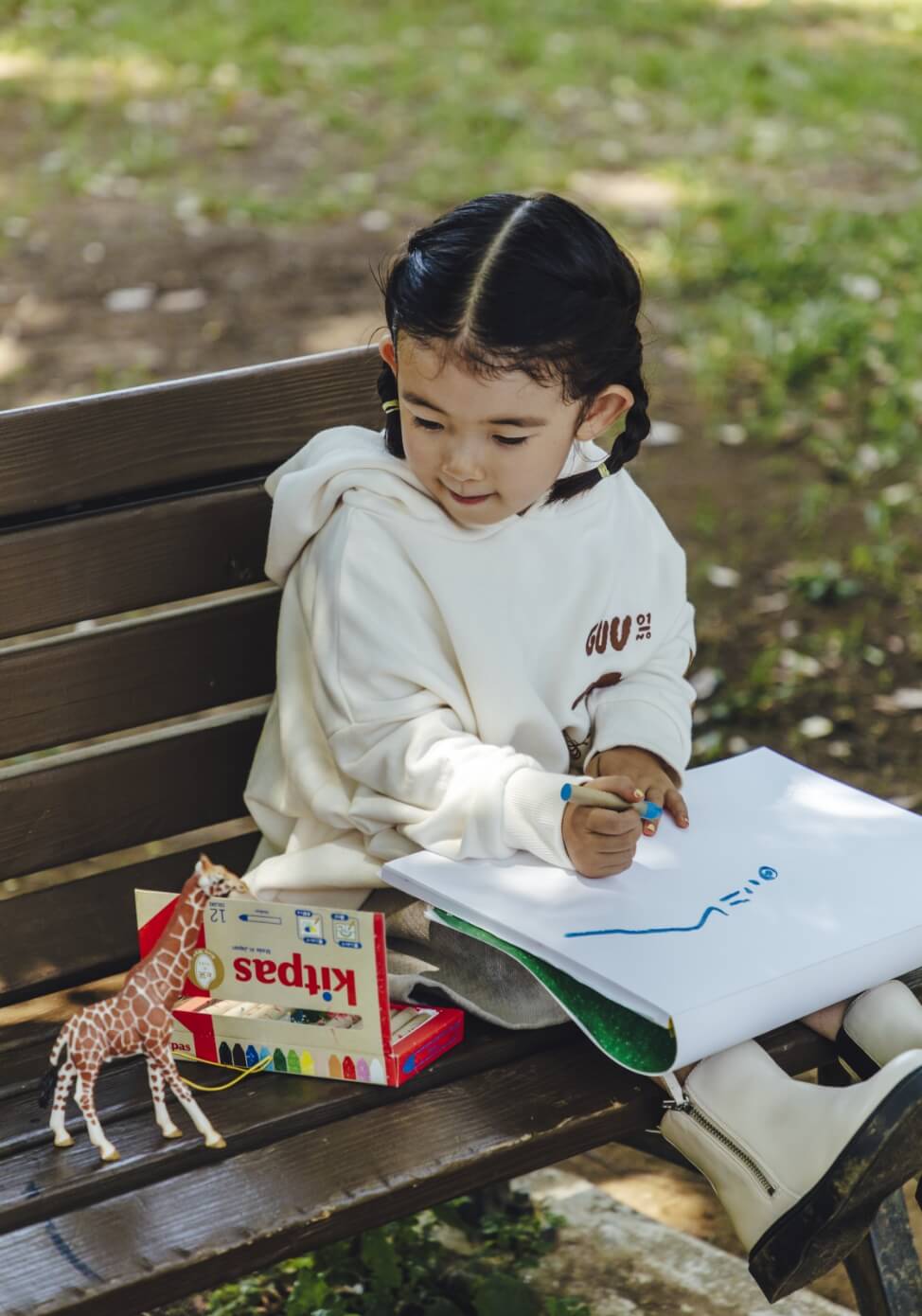 旭山動物園応援商品 グリーンレーベル リラクシング コラボ フーディー キュロット ブーツ Kids コーディネート　②