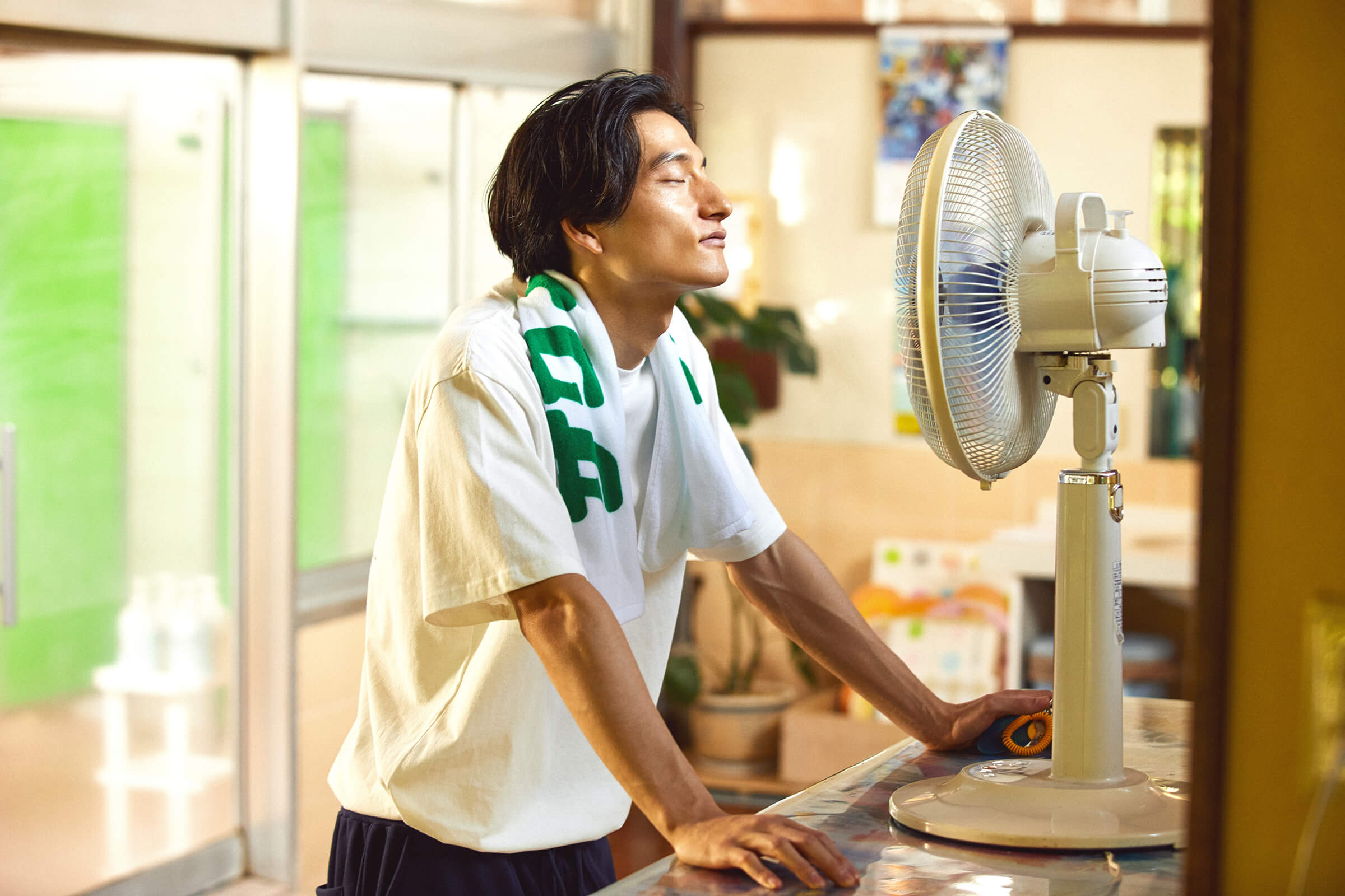 サウナボーイ グリーンレーベル リラクシング コラボ Tシャツ パンツ タオル コーディネート 4