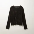 極みシアーフロッキーカーデ DK.BROWN