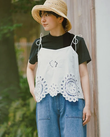ワイドネックTシャツ BLACK