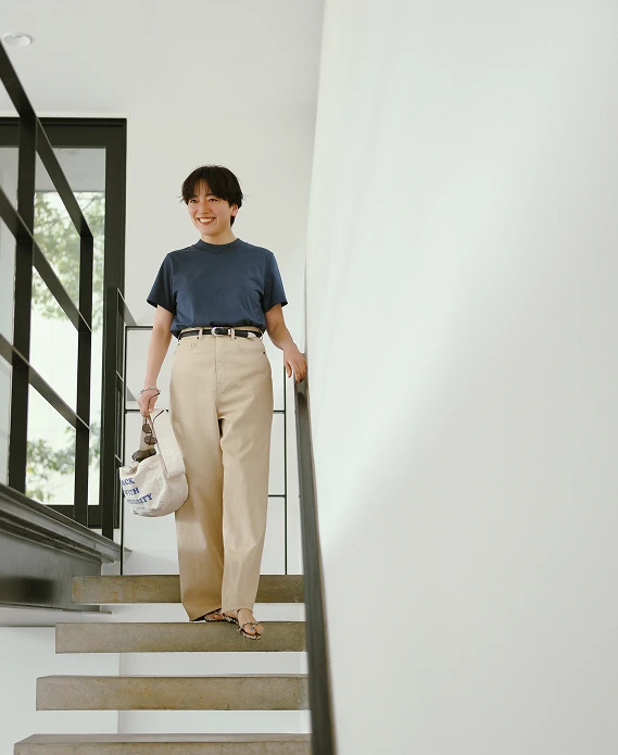 ワイドデニム BEIGE