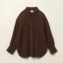 リネン２WAYシャツ MEDIUM BROWN
