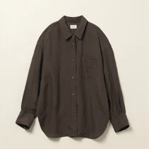 リネン２WAYシャツ DARK GRAY