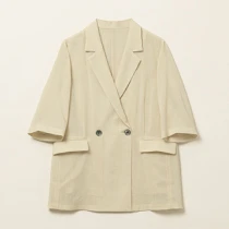 シアーエアミドルスリーブジャケット NATURAL