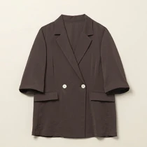 シアーエアミドルスリーブジャケット DARK BROWN