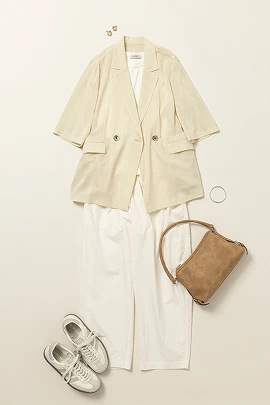 シアーエアミドルスリーブジャケット