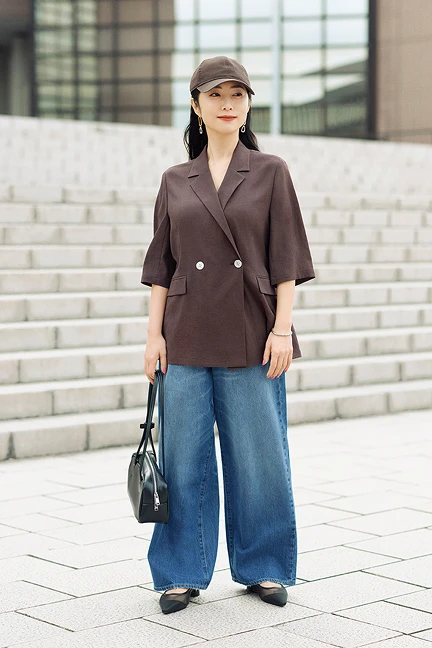 シアーエアミドルスリーブジャケット