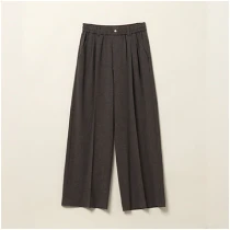 ニーハイワイドパンツ DARK BROWN