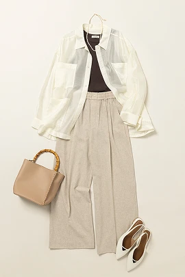 ニーハイワイドパンツ