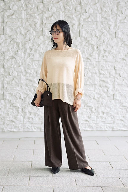 ニーハイワイドパンツ