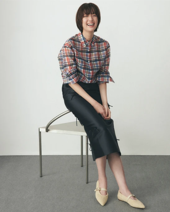 起毛素材を品よく仕上げた、トレンド感満載のメリージェーン