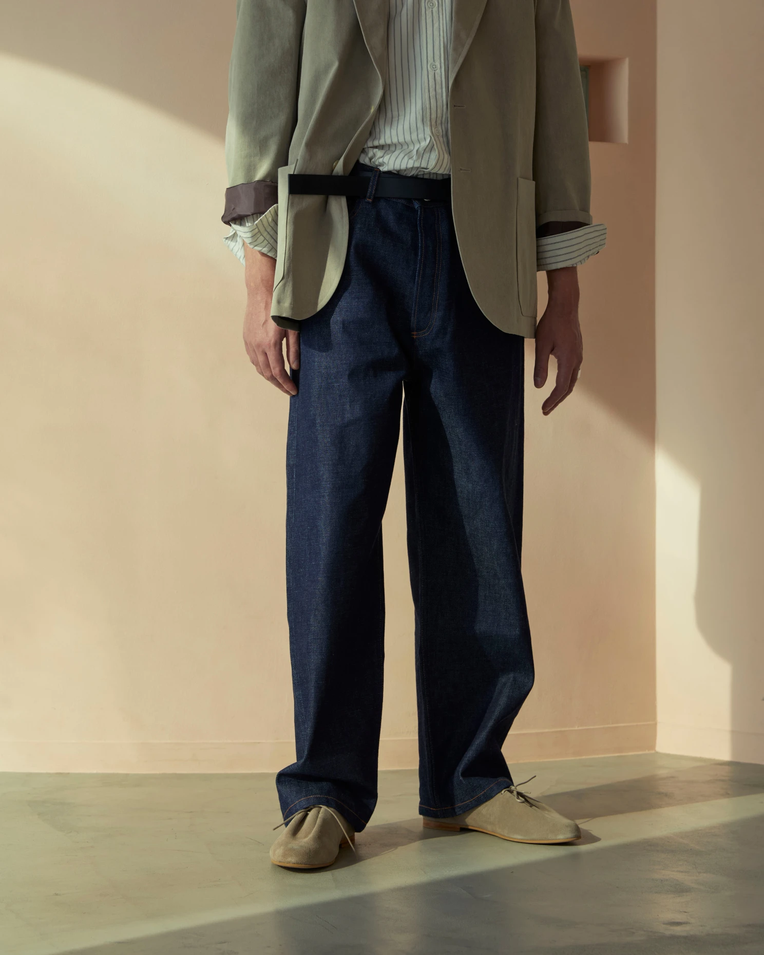 Steven Alan＞ 13.5oz デニム インツープリーツ ドレス