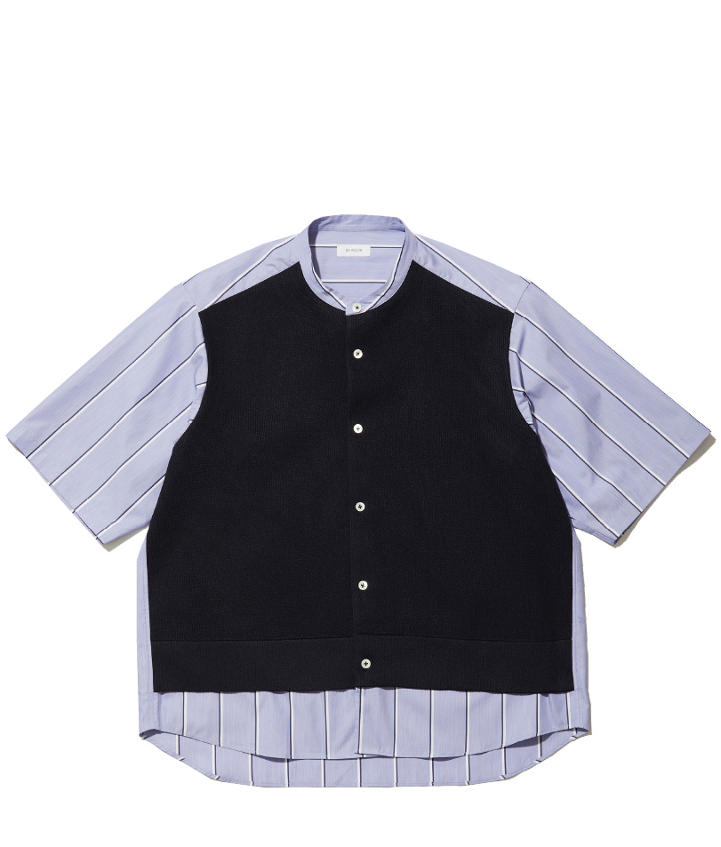 EN ROUTE｜Layered Band Collar Shirt
