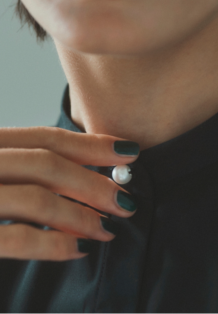 Imitation Pearl Blouse