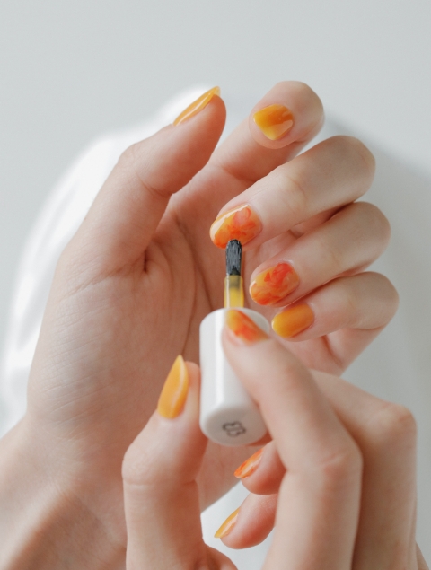 step 3 すばやく1/UA_healthyのハケで混ぜる。