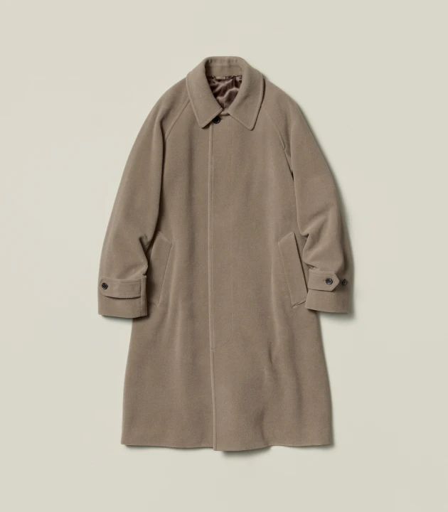 UNITEDARROWS コート　ダブル　イエロー　36 ギャザー ドロスト ノーカラー コート ―撥水―