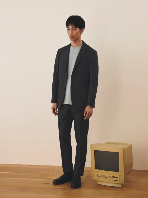 DENIM-LOOK JACKET & TROUSERS