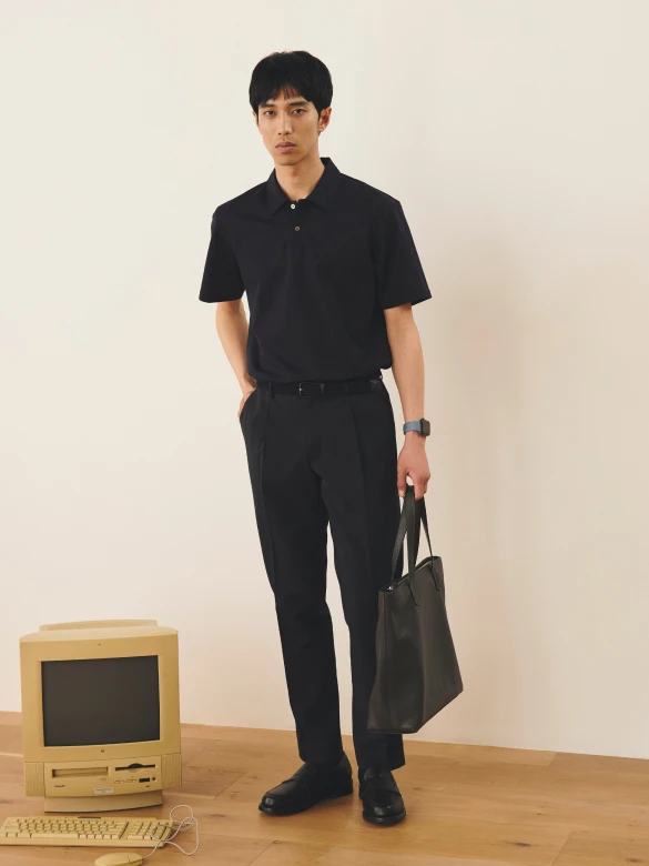 PONTE POLO & TAFFETA TROUSERS