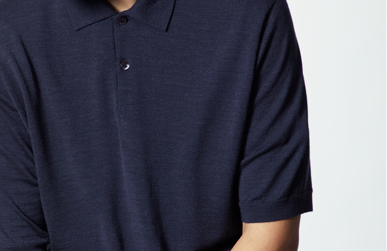 JOHN SMEDLEY / Wool Polo Shirt