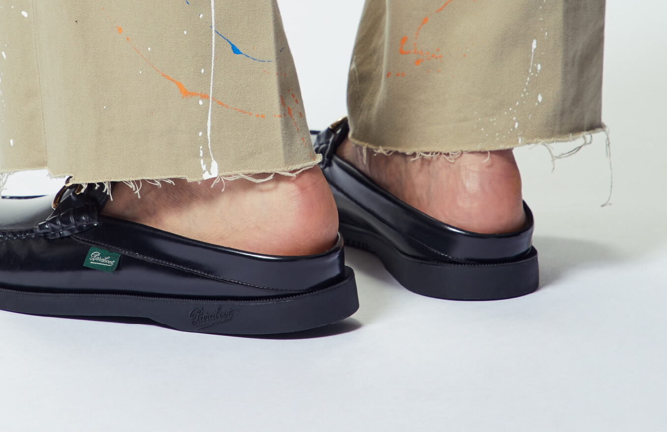 PARABOOT / Shiny Leather Bit Mule