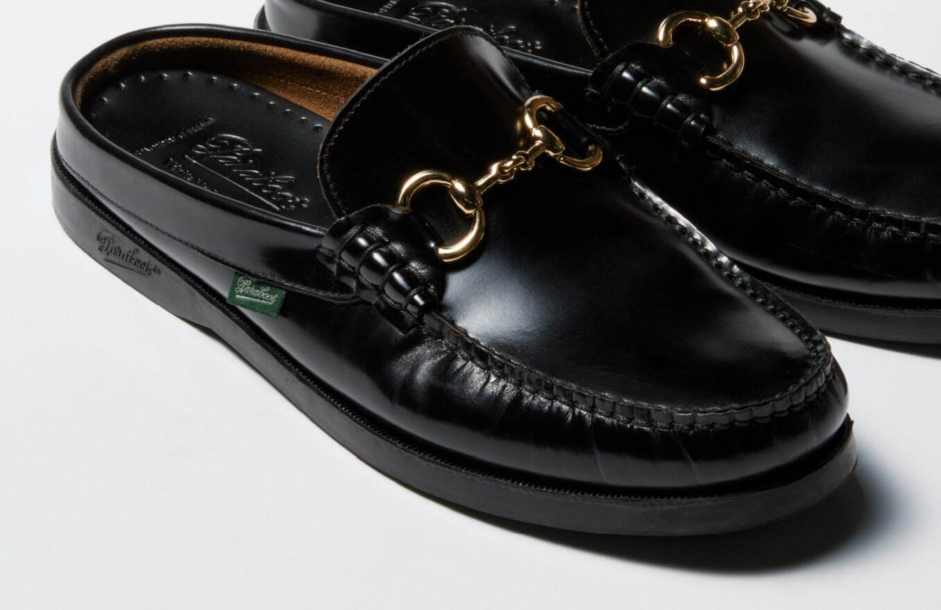 PARABOOT / Shiny Leather Bit Mule